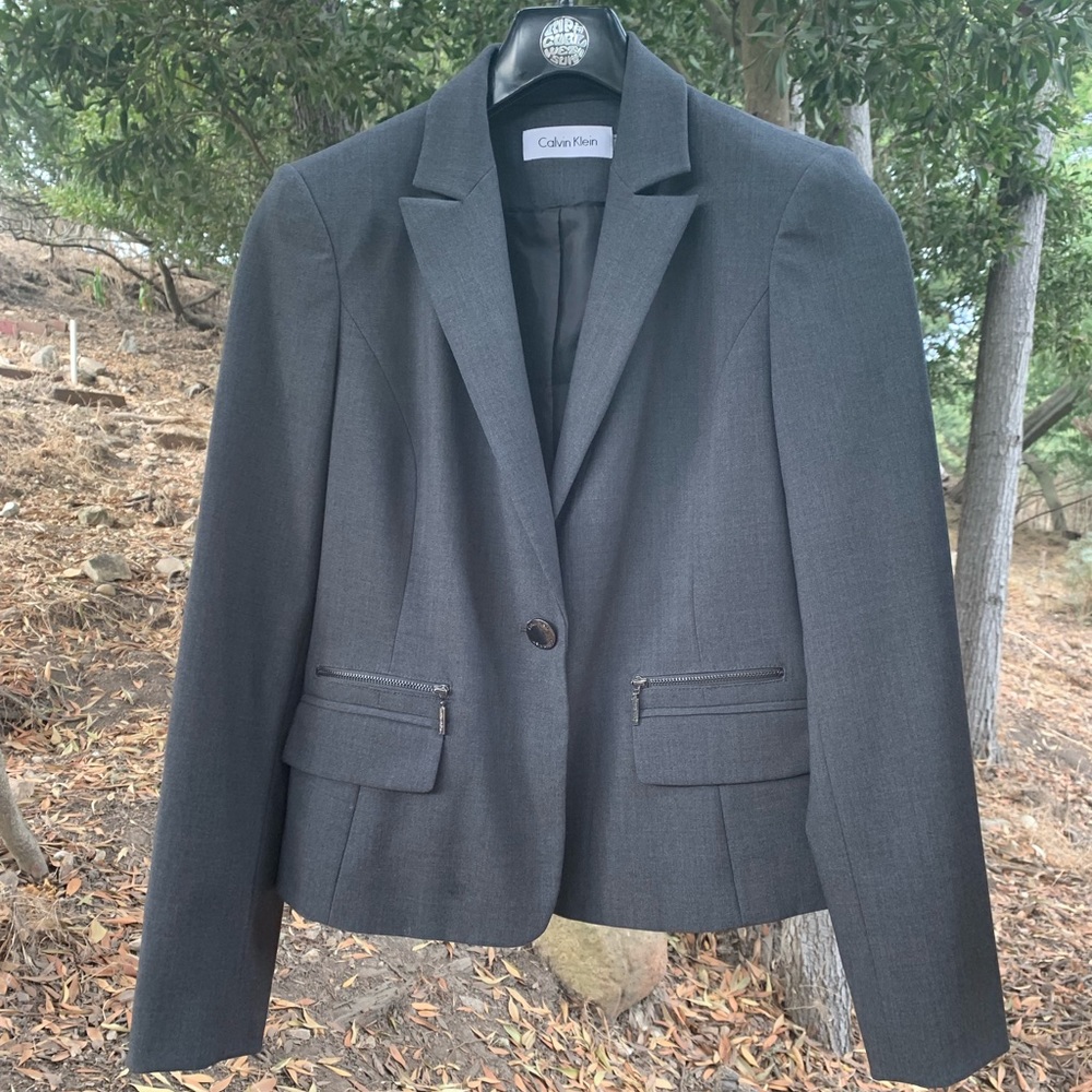 Calvin Klein grey blazer jacket